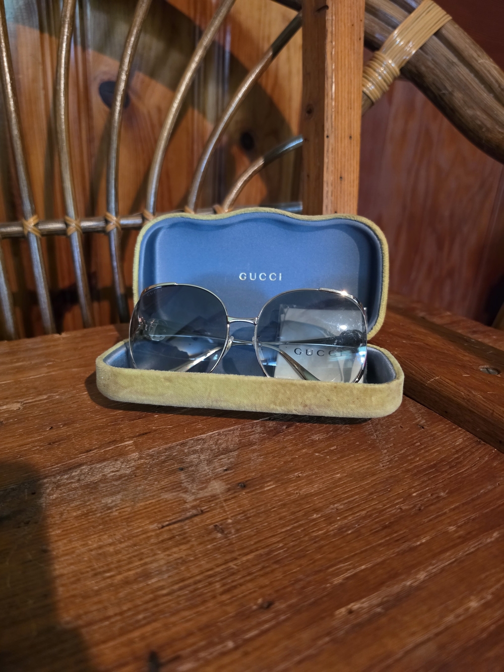 Gucci Women's Gold Frame Gradient Sunglasses - Gold/Brown - Picture 11 of 15